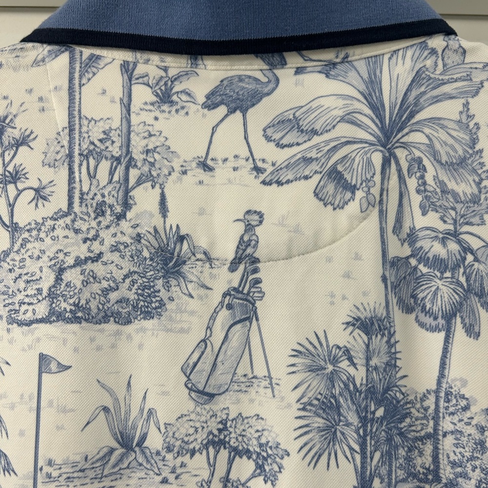 Walter Hagen NEW Women's XXL blue toile Clubhouse Golf Polo Summer Casual - Picture 10 of 11